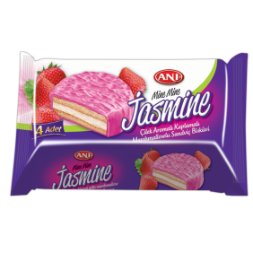بسكويت ساندويش بالفراوله وحشوة المارشملو Jasmine Strawberry sandwich biscuit with marshmallow filling