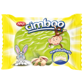 بسكويت ساندوتش بالفستق وكريمة المارشميلو Cimboo pistachio sandwich biscuit with marshmallow filling