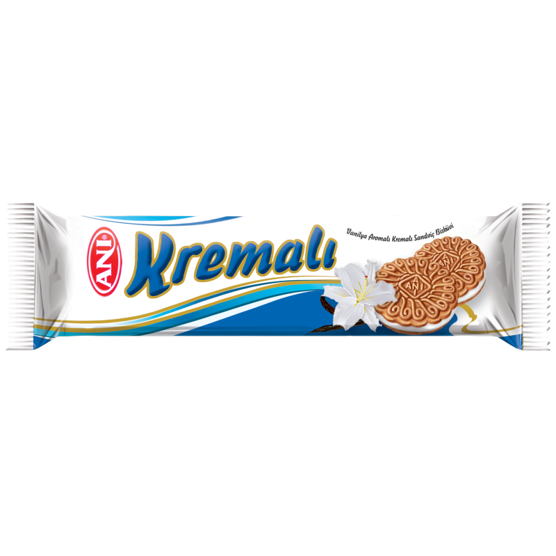 بسكويت محشو بكريمة الفانيليا Kremall biscuit with vanilla cream filling