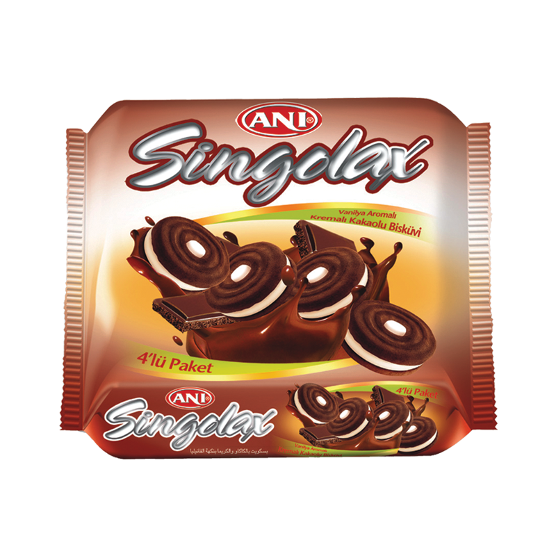 بسكويت بالشوكلاته و حشوة الفانيليا chocolate biscuit with vanilla filling