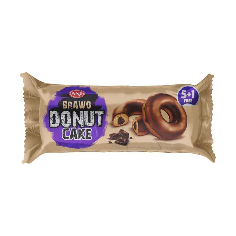 دونات كيك براو مغطى بالشوكولاته بحشوة الشوكولاته Donut cake covered with chocolate with chocolate filling