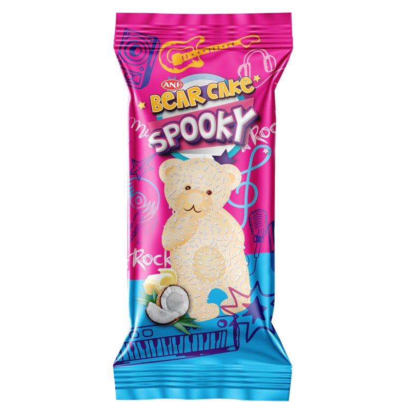 كيك الدب بنكهة جوز الهند Spooky bear coconut cake