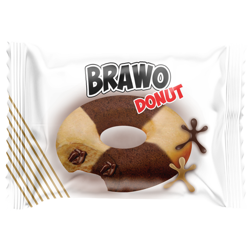دونات كيك براو بحشوة صلصة الكاكاو Brawo donut marble cake with cocoa sauce filling
