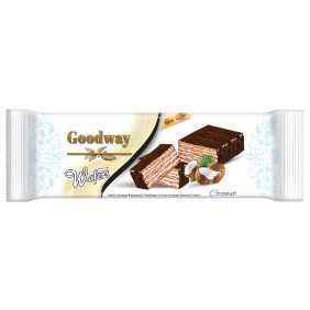 بسكويت ويفر مع حشوة جوز الهند مغطى بالشوكولاتة wafer biscuit with coconut filling coverd in chocolate