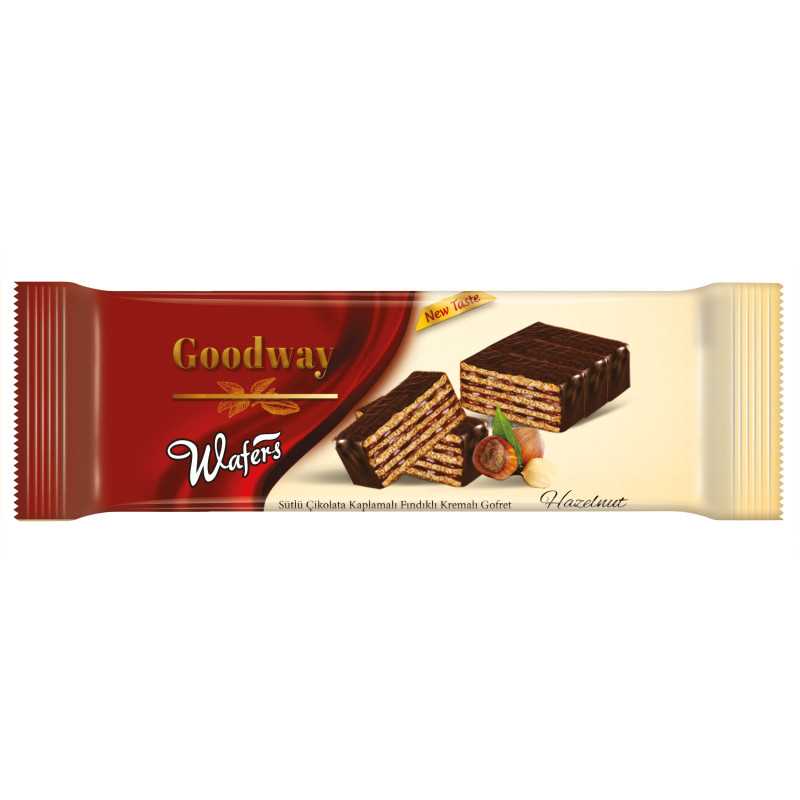 بسكويت ويفر مع حشوة البندق مغطى بالشوكولاتة wafer biscuit with hazelnut filling coverd in chocolate