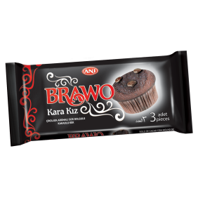 كب كيك بحشوة الشوكولاتة الداكنة Dark Chocolate Cupcake