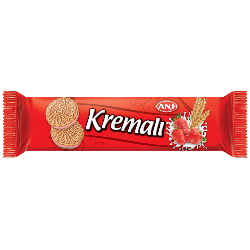 بسكويت ساندويتش بكريمة الفراوله Sandwich biscuits with strawberry cream