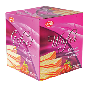بسكويت ويفر بحشوة الفراولة wafer biscuit with strwburry filling