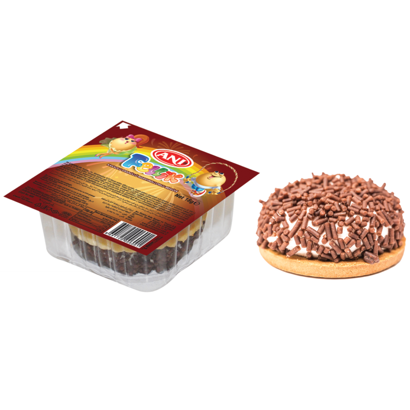 بسكويت مع كريمة المارشميلو وقطع الشوكلاته Biscuit with marshmallow on top and chocolate sprinkles